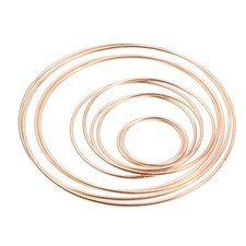 10 Pcs Golden Multi Size Metal Ring for Handmade Dreamcatcher Craft Use