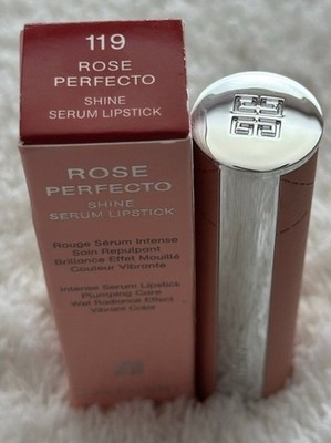 Givenchy 119 Rose Perfecto shine serum full size lipstick BRAND NEW 3.2g/0.11OZ