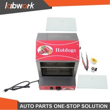 Labwork Commercial 28.5QT Hot Dog Steamer 2Tier Electric Bun Warmer W/Slide Door