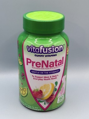 Vitafusion PreNatal Gummy Vitamins Multivitamin Folate DHA Raspberry Lemonade 90