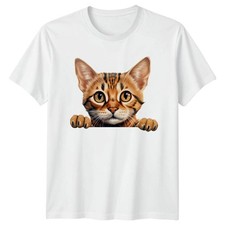 Süßes T-Shirt mit Katzengesicht Kätzchen Kätzchen Geburtstag Geschenk für Sie und Ihn