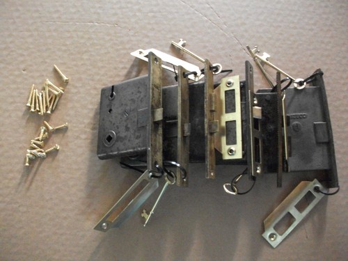 VintageDoor Mortise Locks - Contractor/Restoration SIX PACK-4w/keys+6 Strikes - Picture 4 of 4