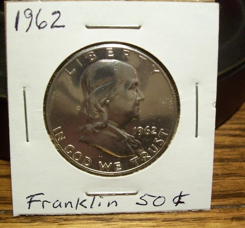1962 Franklin Half Dollar- 90% Silver - Proof Strike (Uncertified/Ungraded)