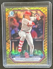 2026 Bowman JJ Wetherholt Chrome Prospects Reptilian Gold Refractor #/50