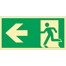 Rettungszeichen DIN EN ISO 7010 L297xB148 mm Rettungsweg links