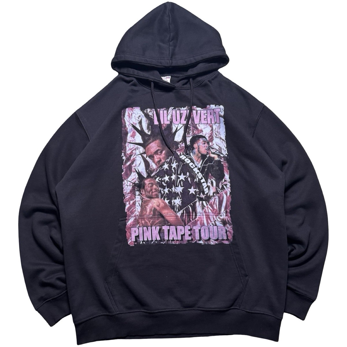 Lil Uzi Vert Concert Pink Tape Tour Graphic Hoodie Men Rap Hip