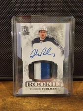 2017-18 THE CUP ROOKIE SIGNATURE 3-COLOR PATCH AUTO TUCKER POOLMAN RC #112/249