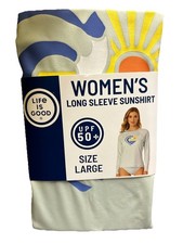 Life Is Good Women s Long Sleeve Rash Guard Sunshine NWT Size Large