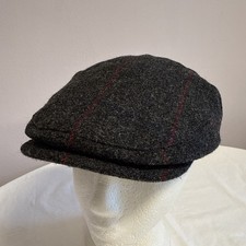 Failsworth Dark Grey Flat Cap Peaky Blinder Style Hat. Size 56cm