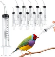 12 Pieces Baby Bird Feeding Syringe 12 ml Pet Liquid Feeding Syringes Kitten ...