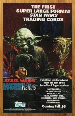 1995 Topps Star Wars Master Visions Trading Cards Print Ad/Poster Yoda Promo Art