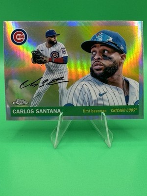 2025 Topps Chrome Platinum #93 Carlos Santana Refractor