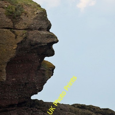 Photo 6x4 A rock face at Eyemouth Point At a certain spot on the promenad c2016
