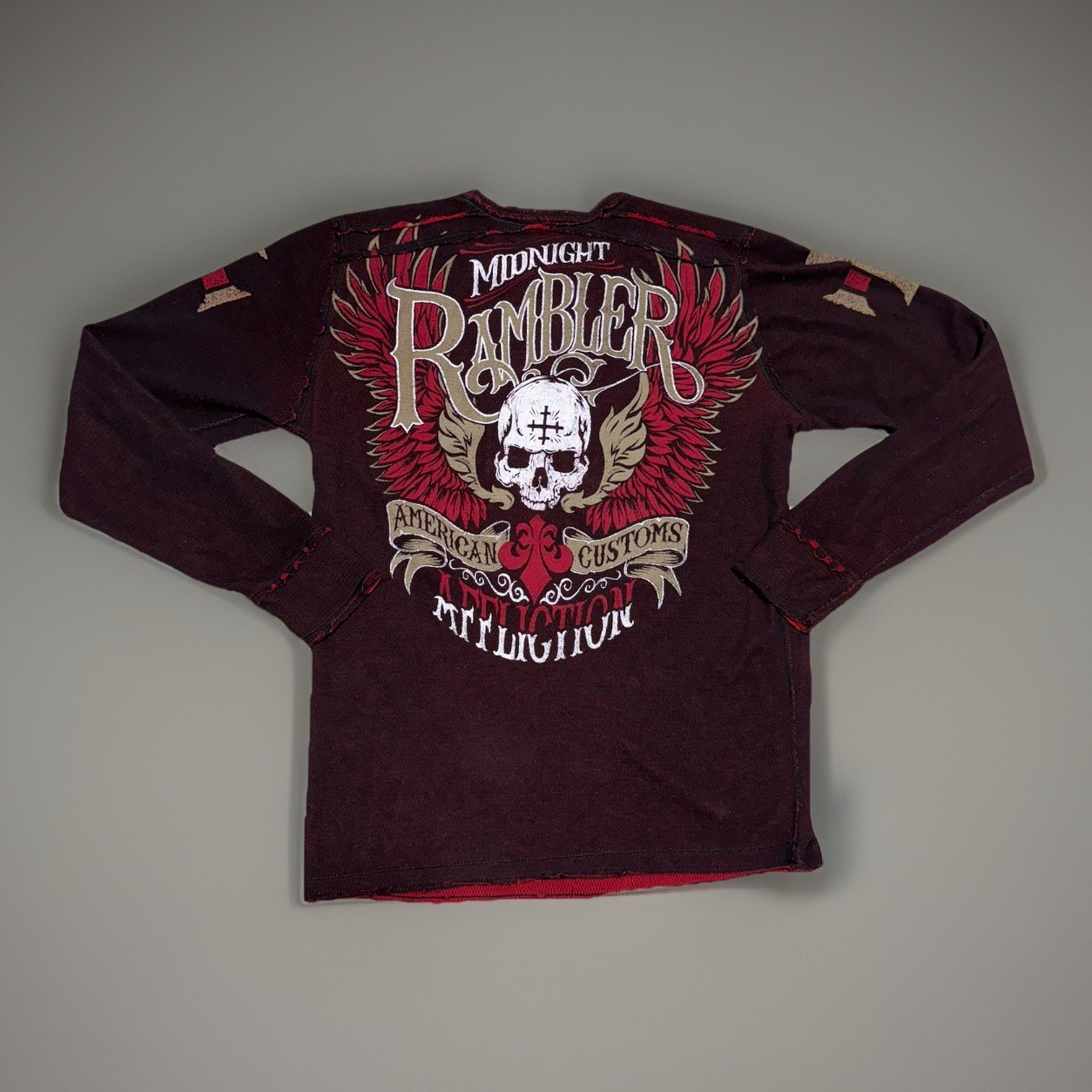 Affliction Midnight Rambler Reversible Thermal Sh… - image 2