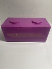 Vintage Chubbs Stackables Purple Refillable Baby Wipes Storage Container EUC