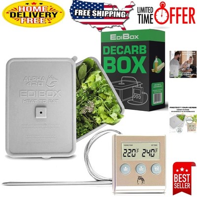 Enhanced Flavor & Potency with Edibox Decarboxylator Box - 3 Oz Non-Stick Design