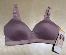 Warner's Size 36C Women's Simply Perfect Supersoft Wireless Bra in Mauve