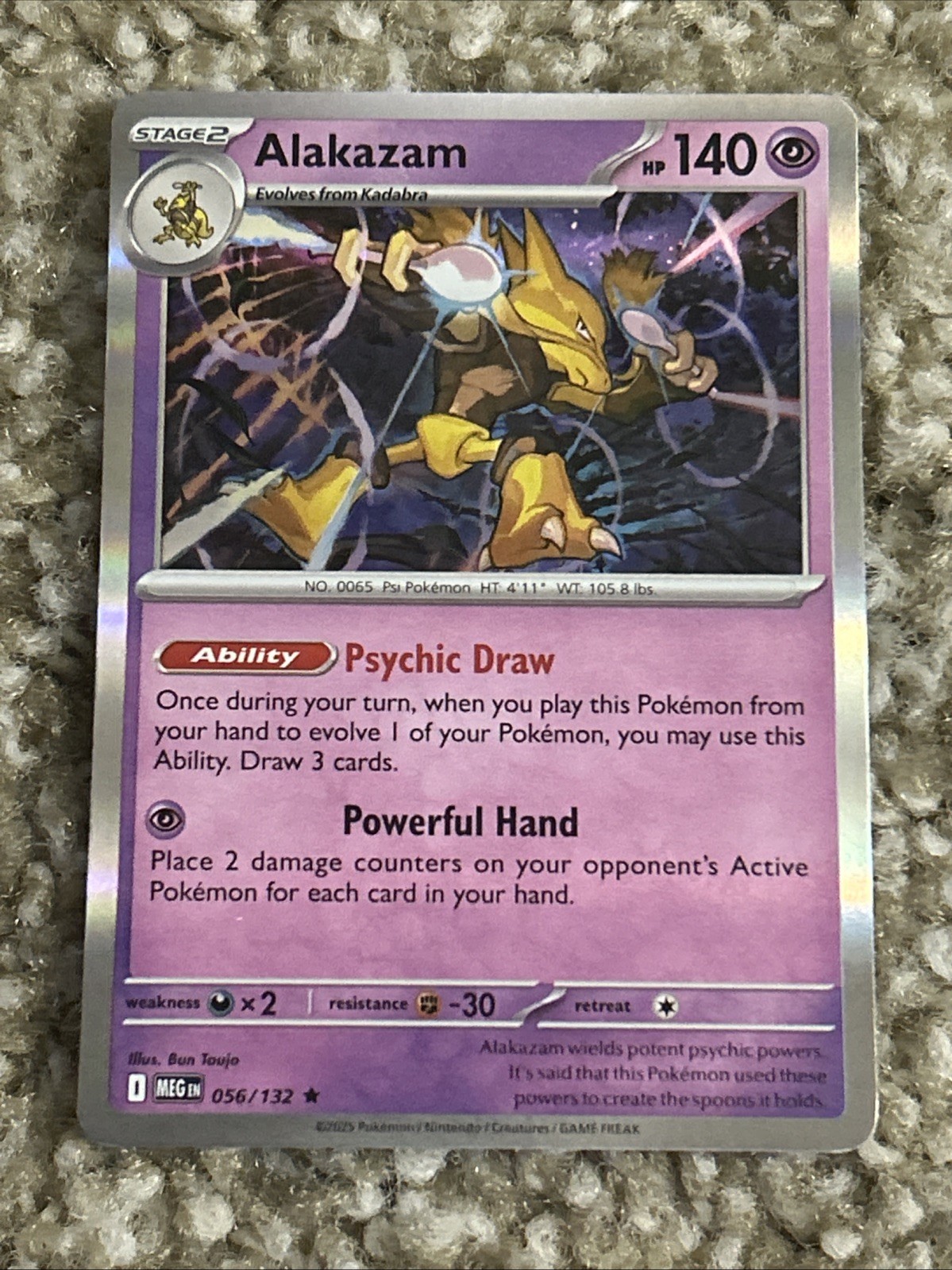 Alakazam 056/132 Me01: Mega Evolution Holo