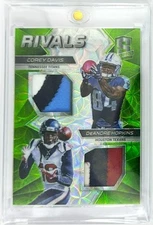 2017 Panini Spectra #6 Corey Davis DeAndre Hopkins 10/15 Rivals Neon Green Patch