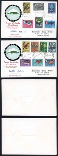Falkland Is SG55/67 Set of 13 on Two illustrated FDC signed Island Chief Wille