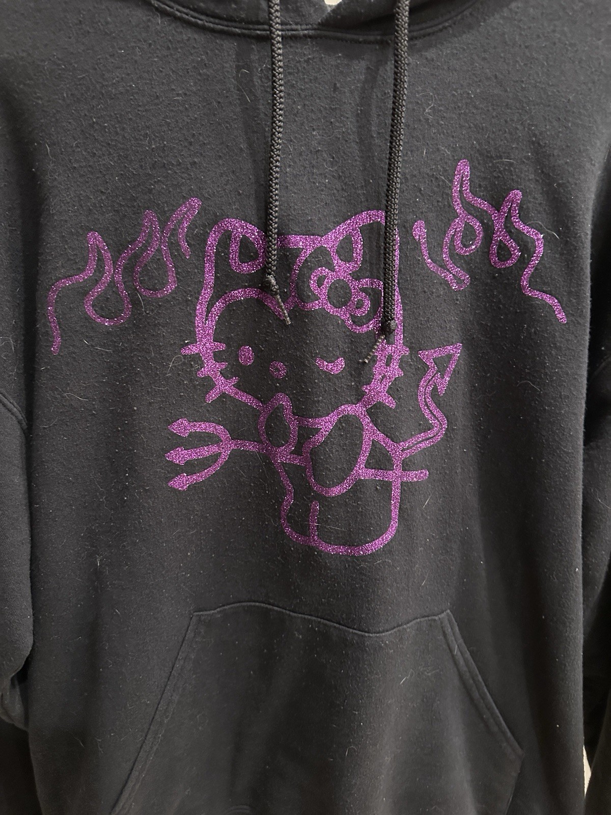 hello kitty devil glitter hoodie - image 2