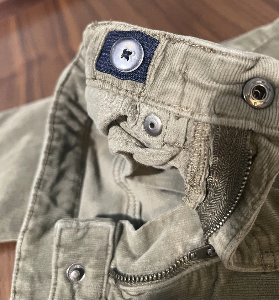 Mayoral Boys Slim Fit Corduroy Pants Size 7 Moss Green Foto 4 de 4