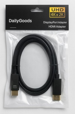 Displayport zu HDMI Kabel 4K DP zu HDMI Adapter Stecker Wandler Konverter 1,8M