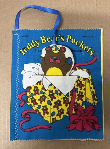 Teddy Bear's Pockets by Carolyn Bracken -Little Simon-Vintage Cloth Baby Book - Picture 4 of 7
