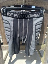 Nike Pro Combat Sz Boy s L Compression Training Padded Baseball Shorts Gray/Blk