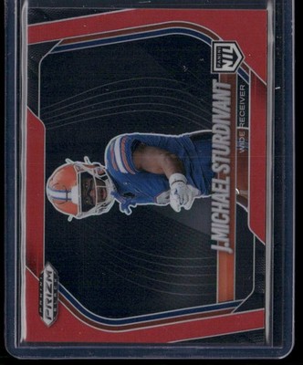 2025 Panini Prizm Black J.Michael Sturdivant /299 Red Prizm #184