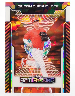 2025 Leaf Optichrome Baseball Griffin Burkholder Orange Crystal 1/1 No. 64