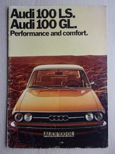 AUDI 100 LS & GL SALOON orig 1973 UK Mkt Full 36pp Prestige Brochure