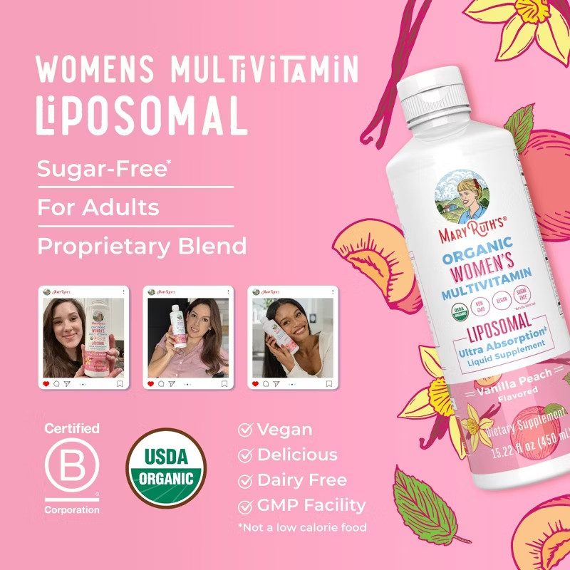 MaryRuth’s Multivitamin Liposomal for Women 40+ | Womens Multivitamin Liposomal