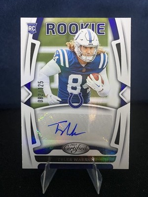 2025 Panini Certified - Rookies Signatures Tyler Warren #RSI-TWN /125 (AU, RC)