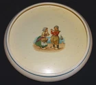 Early Roseville USA Creamware Dutch Kids Centerpiece / Tray 10 1/2"