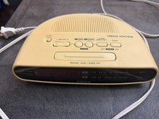 Sony Dream Machine ICF-C390 AM/FM Alarm Clock Radio CREAM Tested Working