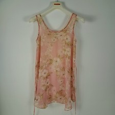 SECRET TREASURES floral Sheer nightie w/sequins, pre owned excellent condition