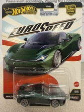 Hot Wheels Euro Speed Premium Pininfarina Battista Dk Green Rubber Tires NIB