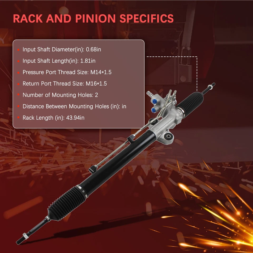 Complete Power Steering Rack and Pinion For 2003 - 2008 Honda Pilot 3.5L 26-2719 - Изображение 3 из 4