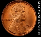 1945 Lincoln Wheat Cent - Red Choice Gem Brilliant Unc  No Reserve  #K1078
