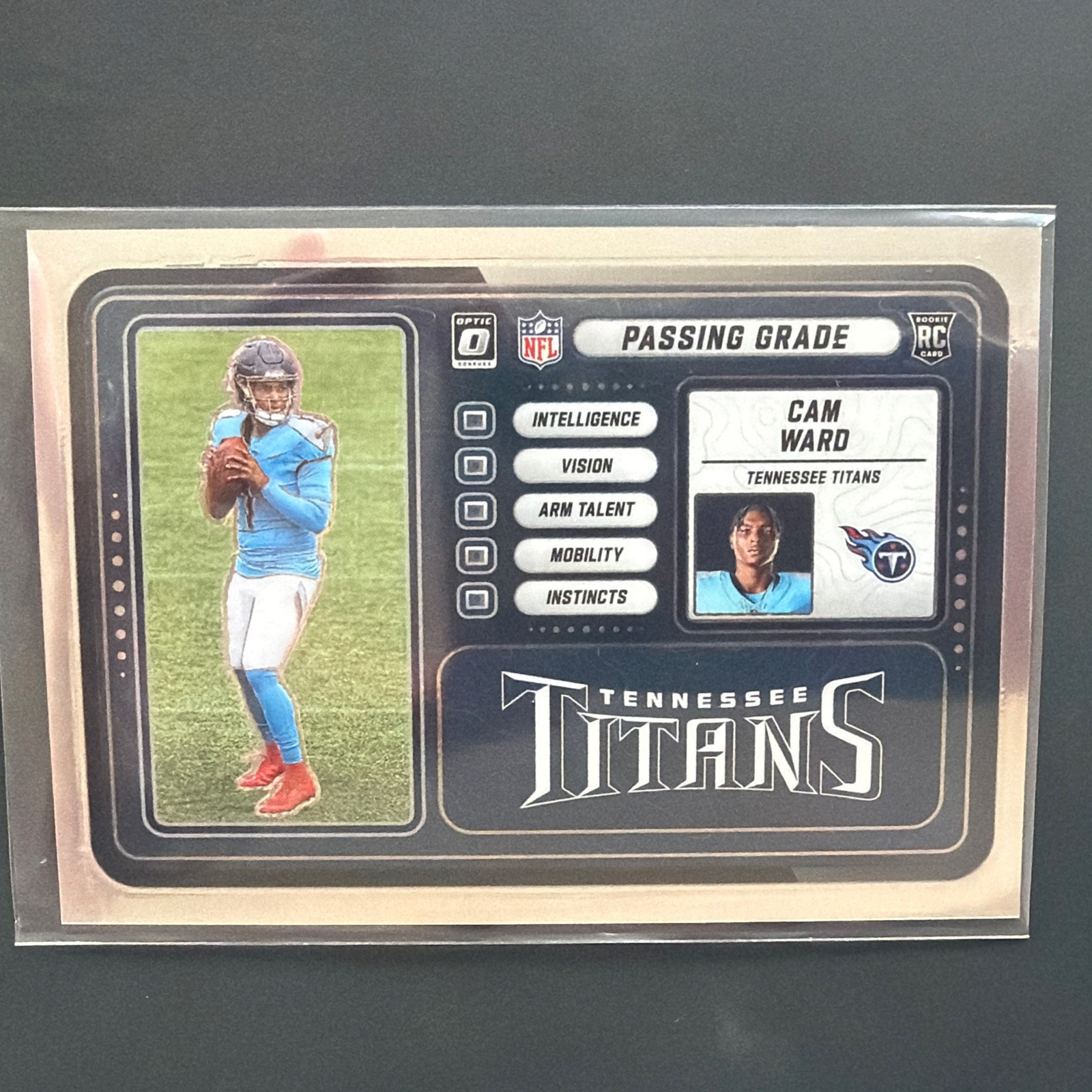 2025 Panini Optic Passing Grade Cam Ward RC #1 Tennessee Titans Rookie QB