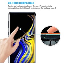 2 ea. Black Samsung Note 9 Full Tempered Glass Screen Saver Super Hight Quality