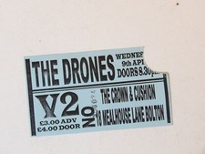 The Drones: Rare Live (1997?) UK Gig Ticket
