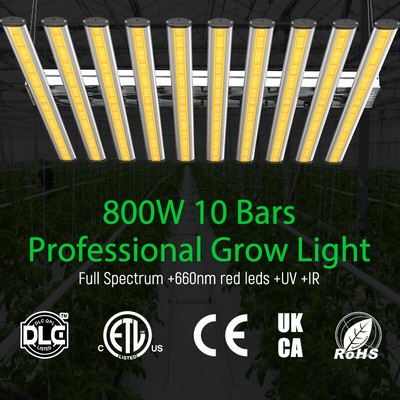 PHLIZON PH-B10 800W Full Spectrum Plant Led Grow Light Bar 6x6ft Commercial Lamp