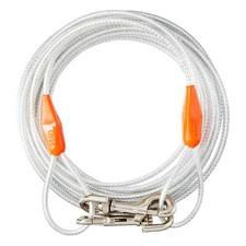 Large 40 ft Reflective Vinyl-Covered Tie-Out Cable for Dogs up to 90 lbs