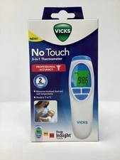 VICKS No-Touch 3 in 1 VNT200US Thermometer Measures Forehead NEW