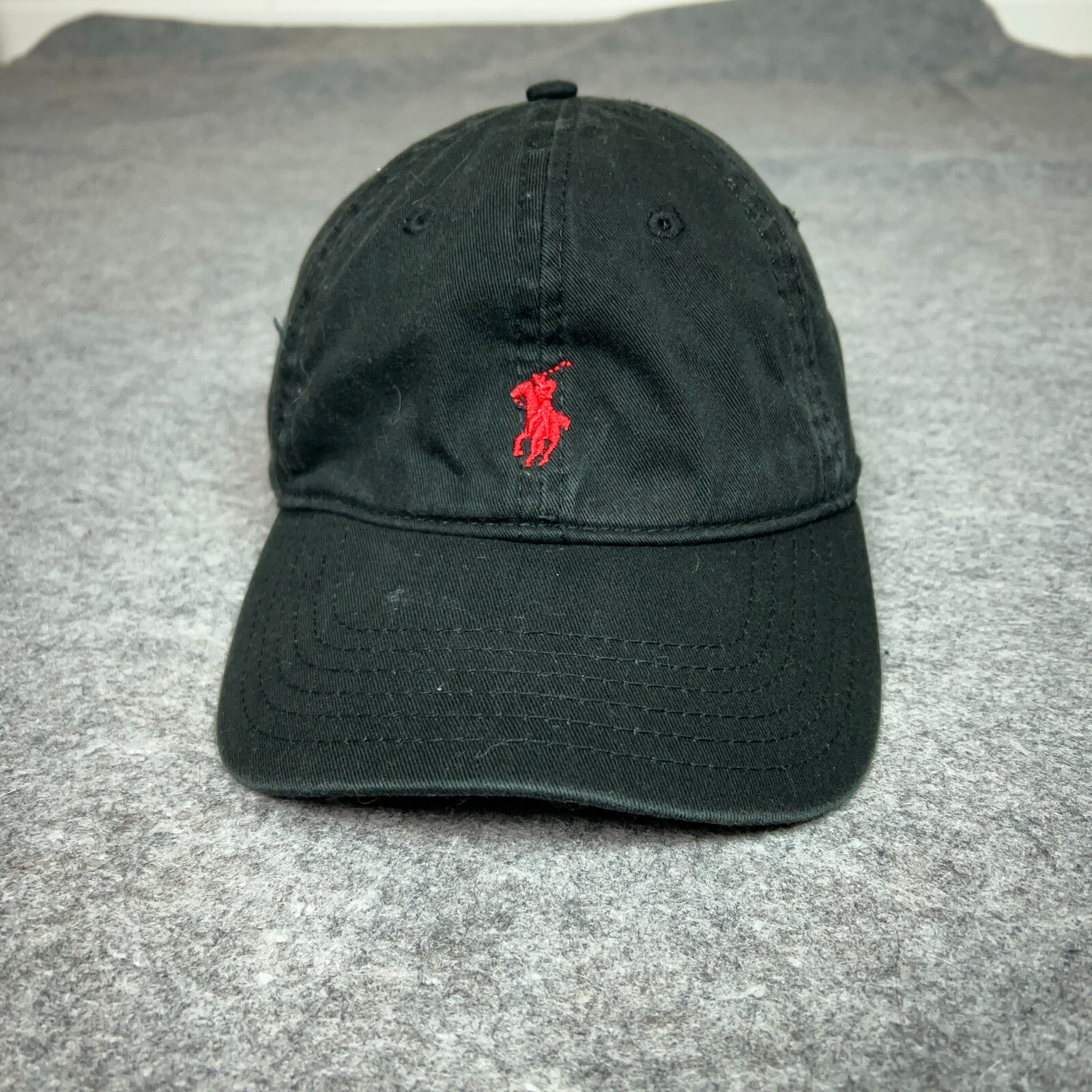 Cappello uomo Polo Ralph Lauren cinturino schiena nero rosso pony berretto spellout preppy papà
