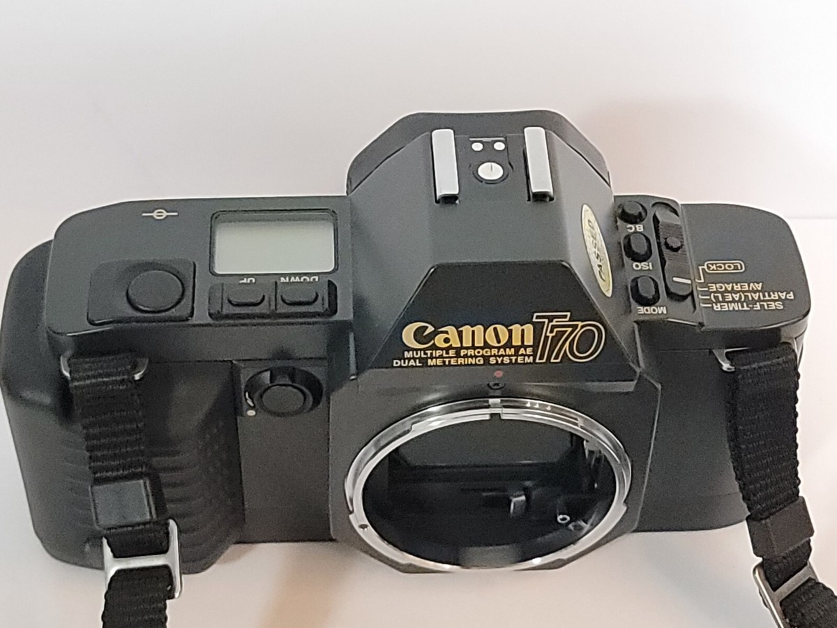 Canon T70 35mm Film Motorized SLR + FD 50mm f/1.8 S.C. Standard