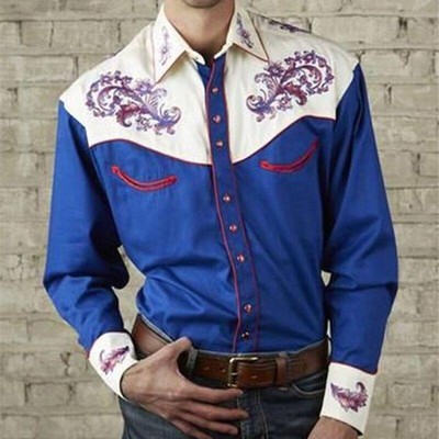 Charro Shirt Long Sleeve El General Camisa Charra Multiple Colors Cotton