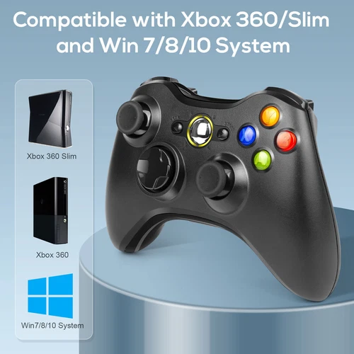 Wireless Controller For Microsoft Xbox 360/ 360Slim/ 360E for Windows 11/10/8/7 - Picture 12 of 36